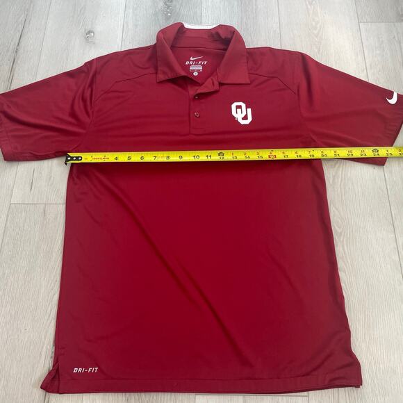 Nike Polo Dri-Fit Oklahoma Sooners Men’s Red Size Small - Picture 7 of 11